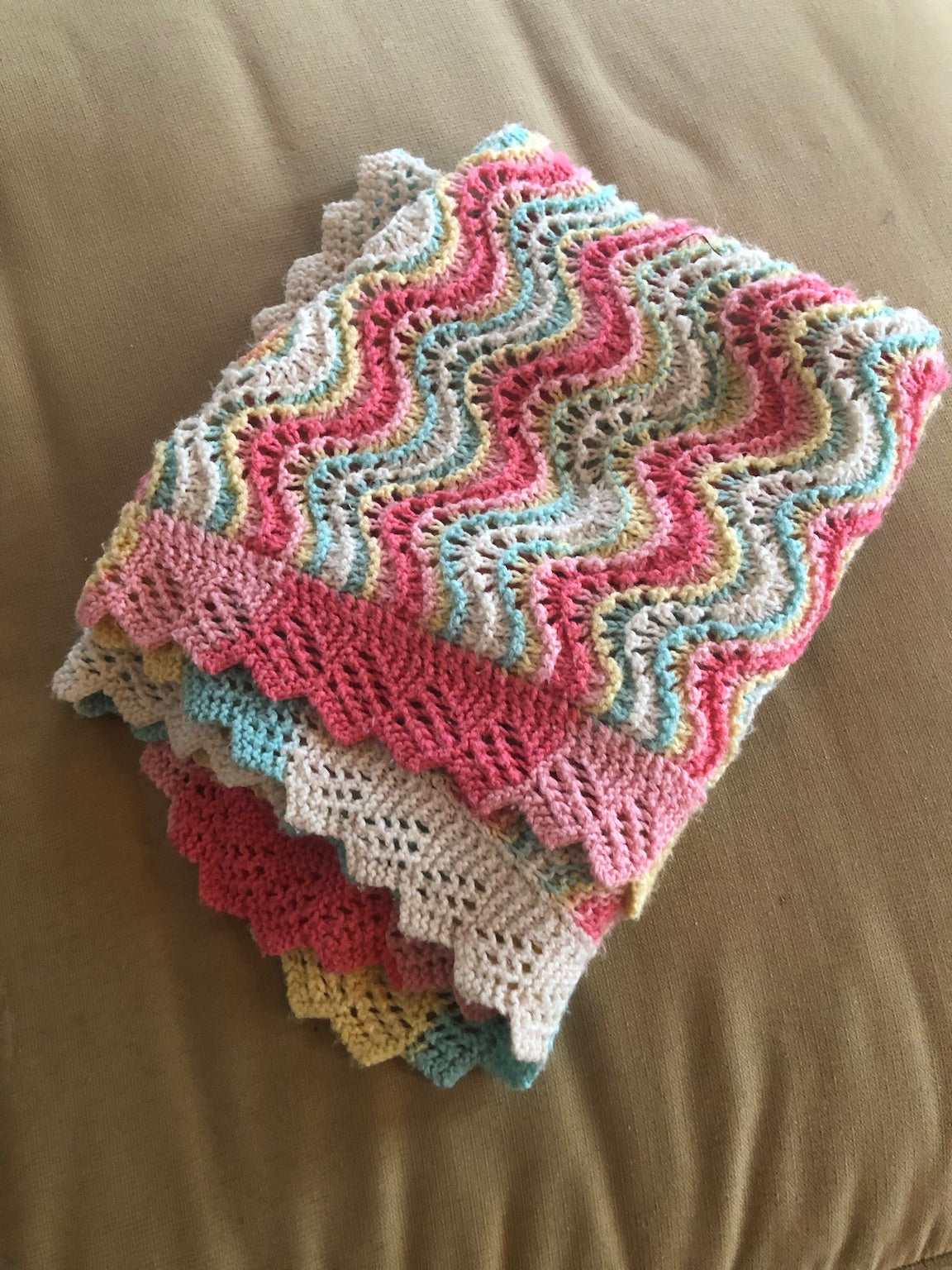 Knitted baby blanket