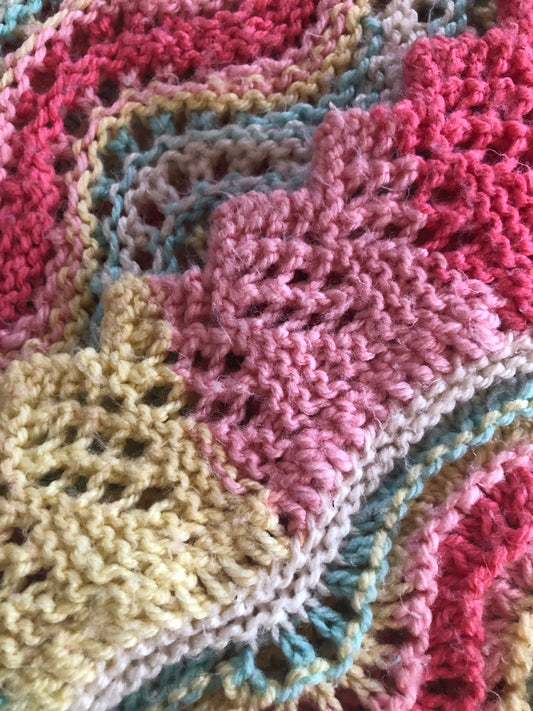 Knitted baby blanket